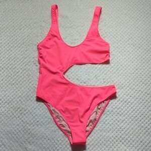 Stella McCartney Pink Cut-Out 90's One Piece Swimsuit